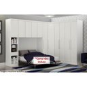 Ver imagem 1 de Quarto Modulado Rizon 5 Peças (1 Armário Ponte + 1 Closet + 2 Guarda Roupas + 1 Complemento) QCM03