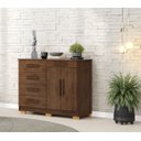 Ver imagem 1 de Cômoda Sapateira Sirius 5 Gavetas 2 Portas -  Imbuia Vila Rica