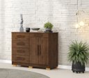 Ver imagem 1 de Cômoda Sapateira Sirius 5 Gavetas 2 Portas - Imbuia Vila Rica