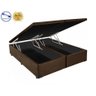 Base Box Baú Queen Bipartido Belos Sonhos Sintético Marrom 49x158x198 - 1