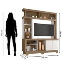 Ver imagem 4 de Estante para Tv de até 47 Polegadas com 8 Nichos e 2 Portas Mari Mdp Carvalho Oak/off White