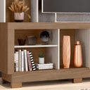 Ver imagem 6 de Estante para Tv de até 47 Polegadas com 8 Nichos e 2 Portas Mari Mdp Carvalho Oak/off White