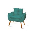 Ver imagem 3 de Kit Amamentação 2 Poltronas + 1 Puff Pés Palito - Balaqui Cor:azul Turquesa