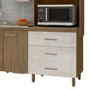 Ver imagem 5 de Cozinha Vitória Compacta - 8 Portas 3 Gavetas Puxadores Abs Pés Reguláveis - Moveis Marafom