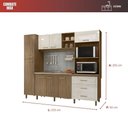 Ver imagem 7 de Cozinha Vitória Compacta - 8 Portas 3 Gavetas Puxadores Abs Pés Reguláveis - Moveis Marafom