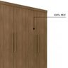 Guarda Roupa Casal Antares Mdf 6 Portas 5 Gavetas Noce Bronze - Moveis Lanza - 4