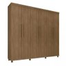 Guarda Roupa Casal Antares Mdf 6 Portas 5 Gavetas Noce Bronze - Moveis Lanza - 7