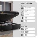 Ver imagem 2 de Cama Box Baú Queen Bipartido + Colchão Life D33 Pillow Top 61x158x198cm Suede Preto - e-Shop Casa