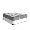 Ver imagem 1 de Cama Box Viúva Tecido Sintético Branco com Colchão de Molas Ensacadas Evolution - Probel - 72x128x18