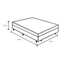 Ver imagem 4 de Cama Box Viúva Tecido Sintético Branco com Colchão de Molas Ensacadas Evolution - Probel - 72x128x18