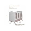 Ver imagem 7 de Quarto Infantil Completo Jujuba 3 Peças (guarda Roupa+cômoda+berço) Branco - Permóbili Baby