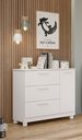 Ver mais imagens de Quarto Infantil Completo Jujuba 3 Peças (Guarda Roupa+Cômoda+Berço) Branco - Permóbili Baby