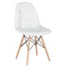 Cadeira Eames Botonê - Branco - Madeira Clara - 1