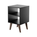 Ver imagem 3 de Mesa de Cabeceira Chennai Pé Plástico 30x35cm Preta Quarto