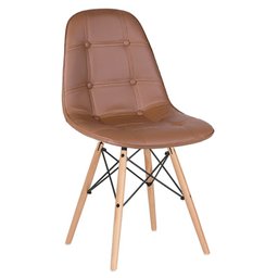 Cadeira Eames Botonê - Marrom - Madeira Clara - 1
