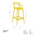 Ver imagem 4 de Banqueta alta Masters Allegra - Polipropileno - Amarelo