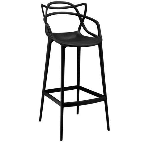 Banqueta Alta Masters Allegra - Polipropileno - Preto