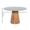 Mesa de Jantar Lisboa Tampo Redondo Off White 1,20 M - 4
