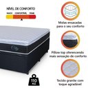 Ver imagem 6 de Cama Box Baú Casal King Colchão com Molas Ensacadas City Pillow Top 193x203x64cm Hellen Preto/