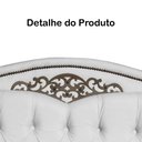 Ver imagem 5 de Cabeceira mais Calçadeira Casal King 195cm Para Cama Box Greta Suede Branco - DS Estofados