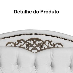 Cabeceira mais Calçadeira Casal King 195cm Para Cama Box Greta Suede Branco - DS Estofados - 5