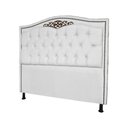 Ver imagem 4 de Cabeceira mais Calçadeira Casal King 195cm Para Cama Box Greta Suede Branco - DS Estofados