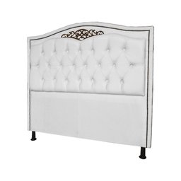 Cabeceira mais Calçadeira Casal King 195cm Para Cama Box Greta Suede Branco - DS Estofados - 4