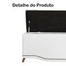 Cabeceira mais Calçadeira Casal King 195cm Para Cama Box Greta Suede Branco - DS Estofados - 8
