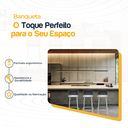 Ver imagem 3 de Kit 3 Banquetas Alta Banco para Balcão Junco Preto Àrea Gourmet Ilha Bancada bares Churrasqueira