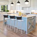 Ver imagem 6 de Kit 3 Banquetas Alta Banco para Balcão Junco Preto Àrea Gourmet Ilha Bancada bares Churrasqueira