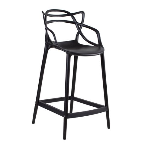Banqueta média Masters Allegra - 66 cm - Preto