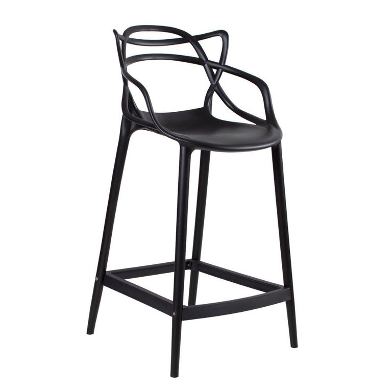 Banqueta média Masters Allegra - 66 cm - Preto