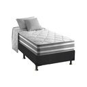 Ver imagem 1 de Cama Box Solteiro: Colchão Molas Ensacadas Anjos Masterpocket Duo Sono + Base Crc Suede Gray(88x188
