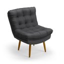 Ver imagem 1 de Poltrona Decorativa Nébula N-022 Veludo Chumbo Aradecor