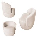 Ver imagem 2 de Kit Namoradeira + 2 Poltronas Decorativa Beatriz Orgânica Suede Marfim