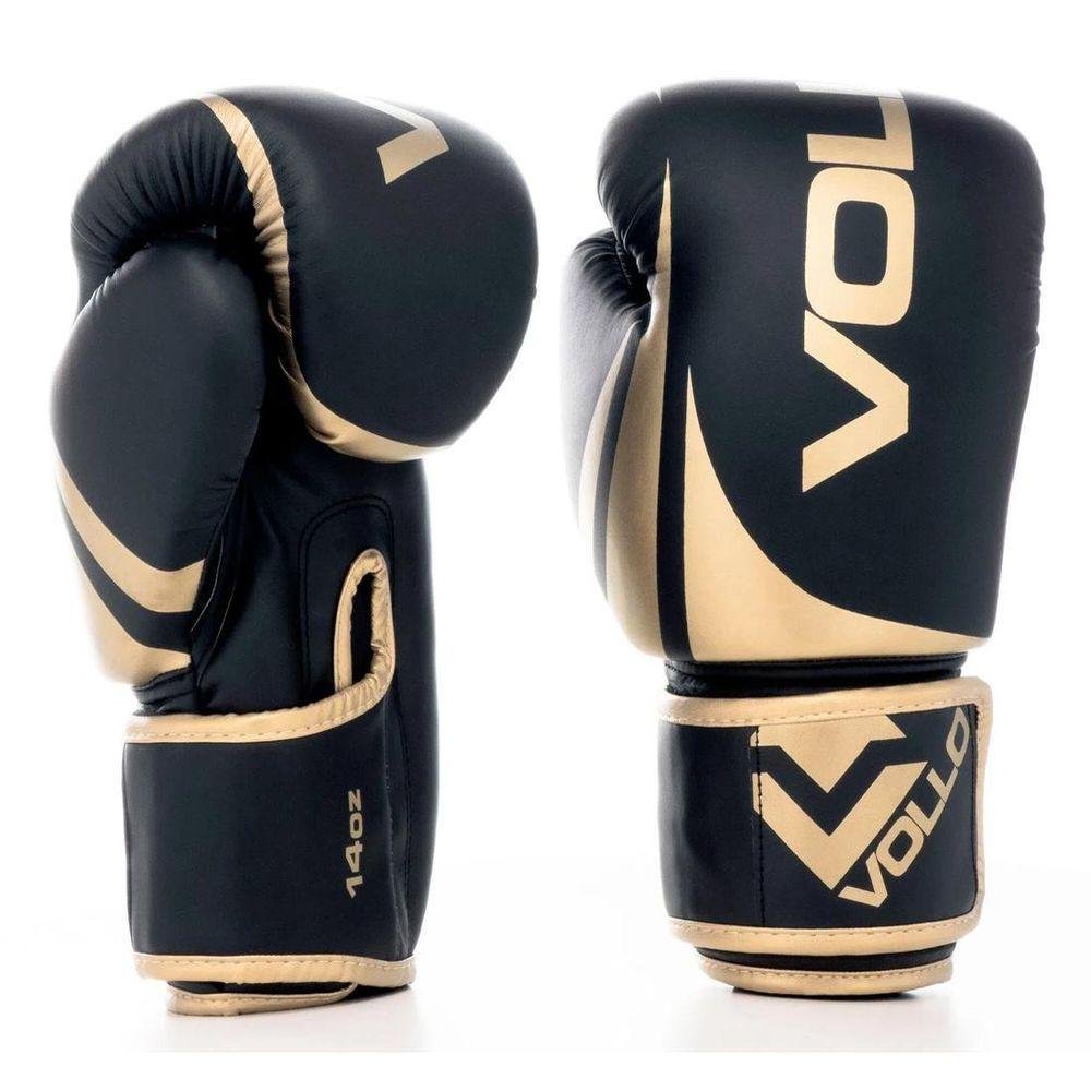 Luva de Boxe e Muay Thai Training 14oz Vollo Golden - 4