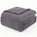 Ver imagem 1 de Manta Queen Sherpa Dupla Face 240g/m²Jacquard Alto Relevo Aveludada Quente e Macia - Cinza 100% Poli