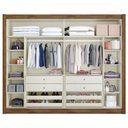 Ver imagem 3 de Guarda-Roupa Casal Santorini 2 Portas 4 Gavetas Espelhado 100% Mdf Brauna/Off White - Europa Móveis