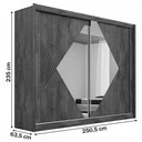 Ver imagem 4 de Guarda-Roupa Casal Santorini 2 Portas 4 Gavetas Espelhado 100% Mdf Brauna/Off White - Europa Móveis