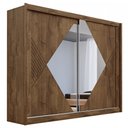 Ver imagem 2 de Guarda-Roupa Casal Santorini 2 Portas 4 Gavetas Espelhado 100% Mdf Brauna/Off White - Europa Móveis