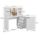 Ver imagem 5 de Penteadeira com Espelho 4 Gavetas Foscarini