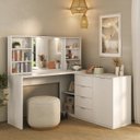 Ver imagem 1 de Penteadeira com Espelho 4 Gavetas Foscarini