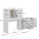 Ver imagem 3 de Penteadeira com Espelho 4 Gavetas Foscarini Branco