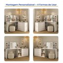 Ver imagem 4 de Penteadeira com Espelho 4 Gavetas Foscarini Branco