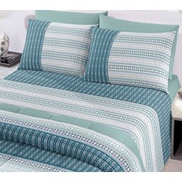 Jogo De Cama Solteiro 3 Peças 100% Algodão Davi Verde Royal Santista - 2