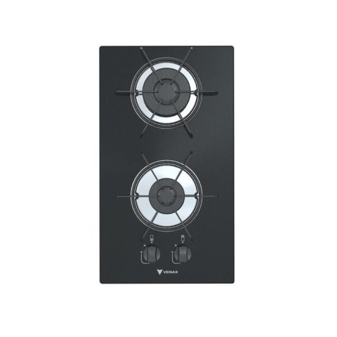 COOKTOP 2 BOCAS VENAX LIBERO PRETO GAS GLP