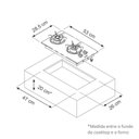 Ver imagem 3 de COOKTOP 2 BOCAS VENAX LIBERO PRETO GAS GLP
