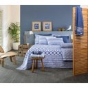 Ver imagem 1 de Jogo de Cama Casal Santista Home Design 4 Peças Akemi Azul