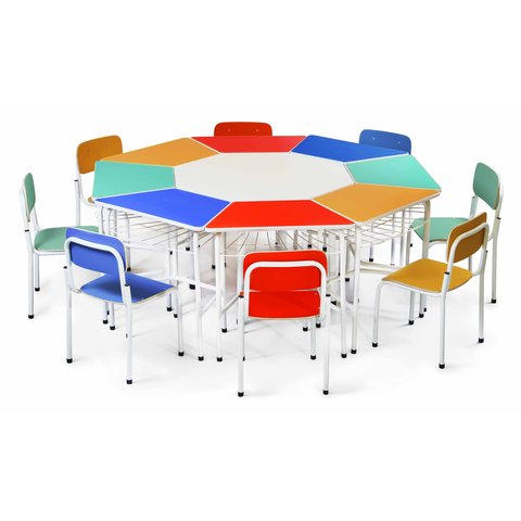 Círculo Oitavado Infantil C/ Cadeira em Fórmica