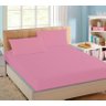Lençol Avulso Queen com Elástico 100% Algodão Rosa Royal Plus Santista - 1